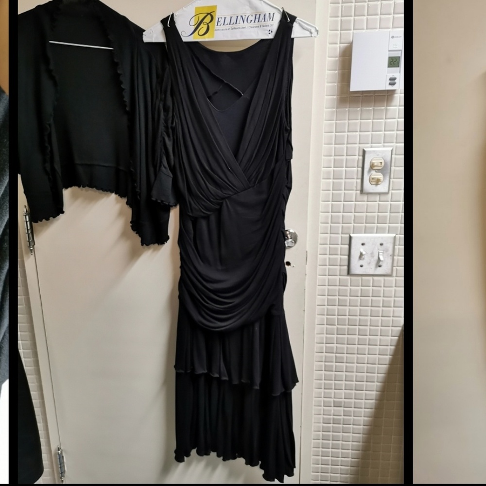 Black wrap dress